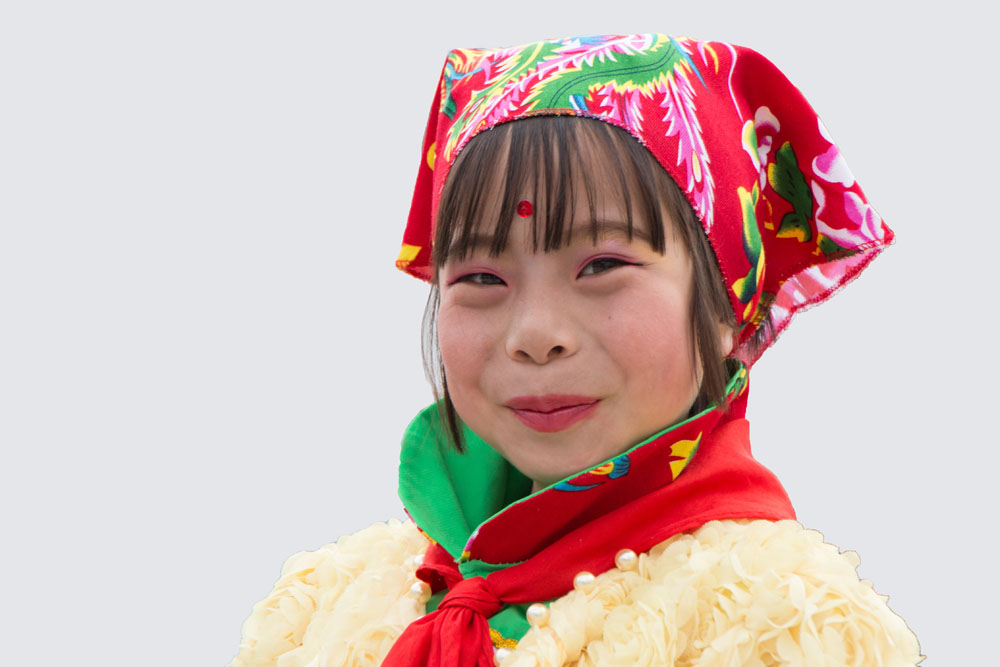 97 - Headshot of cute girl at Tibetan school.