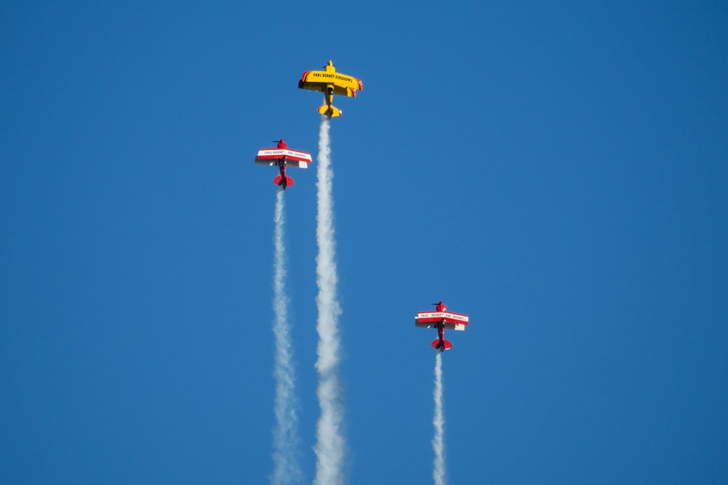 #501.  3 planes soaring up. Wings over Illawarra show, May 2018